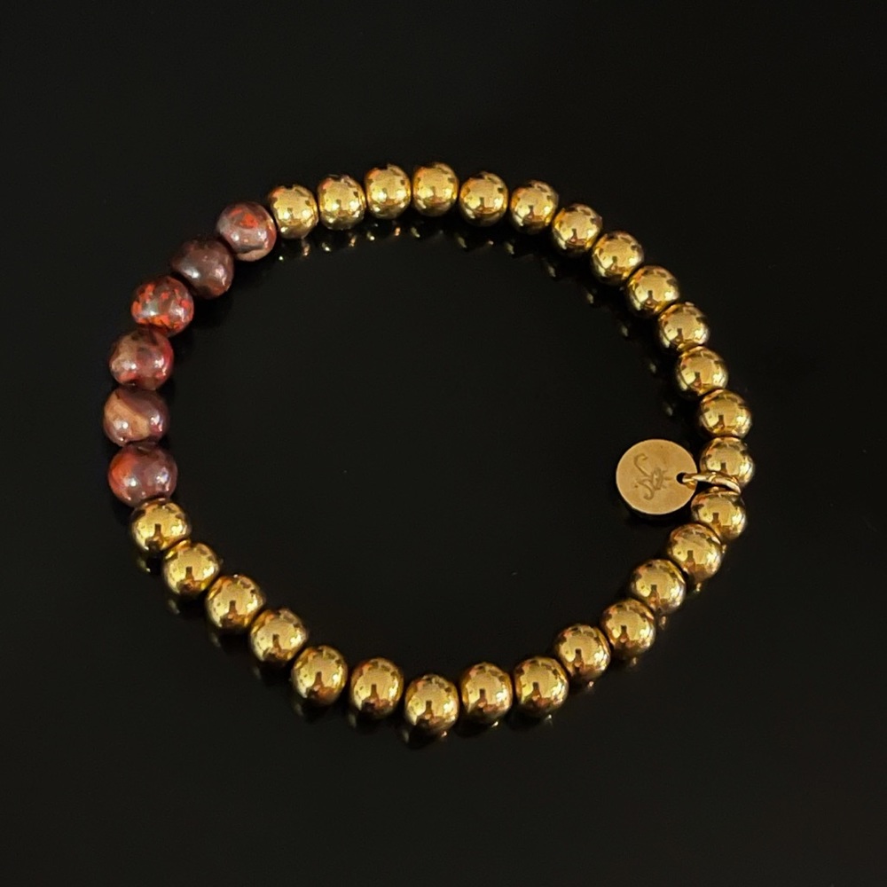 ✨Beautiful Gold Jasper Beads Bracelet